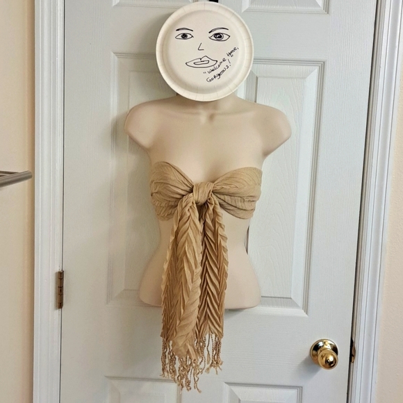 🌴 NWOT Scarf With Fringe - Picture 3 of 8